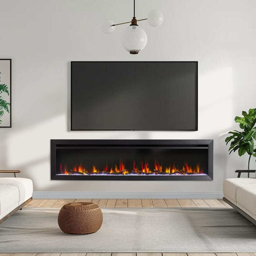 SimpliFire 72 - in Allusion Slim Linear Electric Fireplace - Outside Town