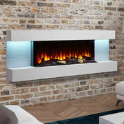 SimpliFire Format Floating Mantel Wall Mount Electric Fireplace - Outside Town