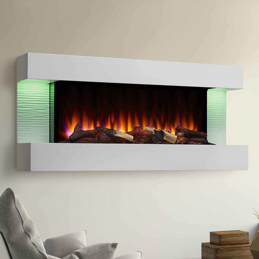 SimpliFire Format Floating Mantel Wall Mount Electric Fireplace - Outside Town