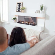 SimpliFire Format Floating Mantel Wall Mount Electric Fireplace - Outside Town