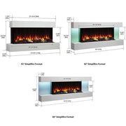 SimpliFire Format Floating Mantel Wall Mount Electric Fireplace - Outside Town