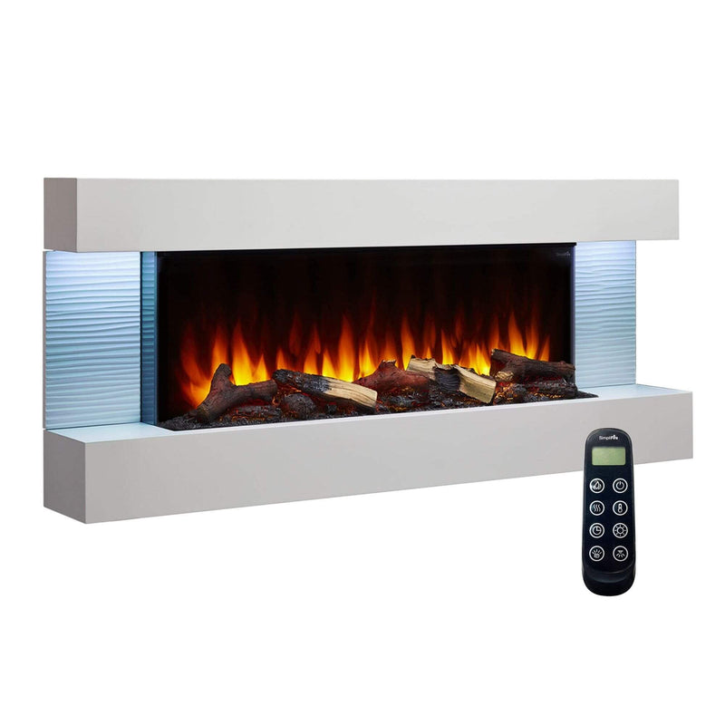 SimpliFire Format Floating Mantel Wall Mount Electric Fireplace - Outside Town