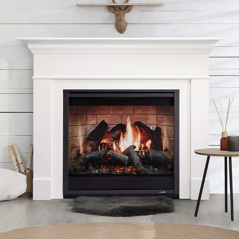 SimpliFire Inception 36" Electric Fireplace with Folio Decorative Front - Outside Town