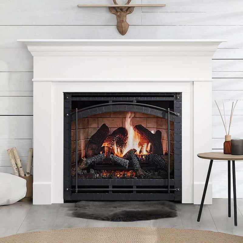 SimpliFire Inception 36 - in Electric Fireplace with Chateau Forge Decorative Front - Outside Town