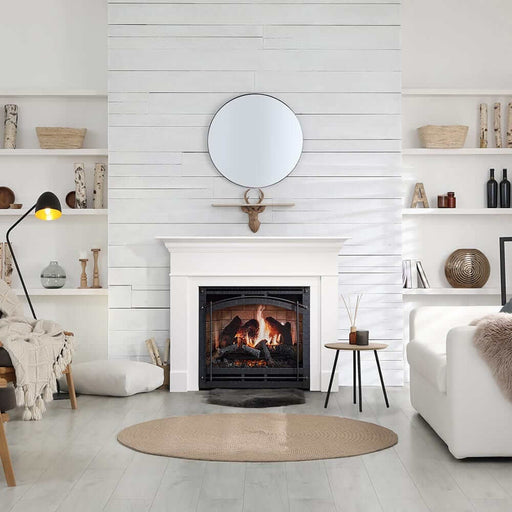 SimpliFire Inception 36 - in Electric Fireplace with Chateau Forge Decorative Front - Outside Town