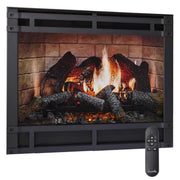 SimpliFire Inception 36 - in Electric Fireplace with Halston Decorative Front - Outside Town