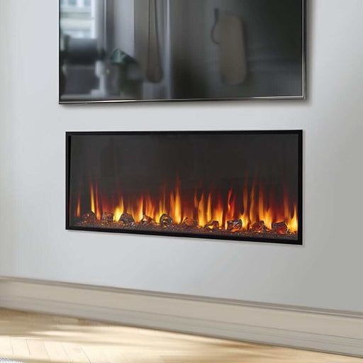 SimpliFire Scion 43 - Inch Linear Recessed Smart Electric Fireplace - Outside Town
