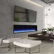 SimpliFire Scion 55 - Inch Linear Recessed Smart Electric Fireplace - Outside Town
