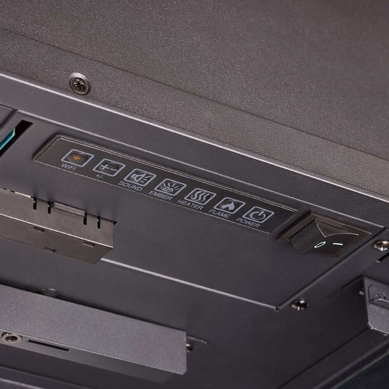 SimpliFire Triton 50 - Inch Multi - View Smart Electric Fireplace - Outside Town