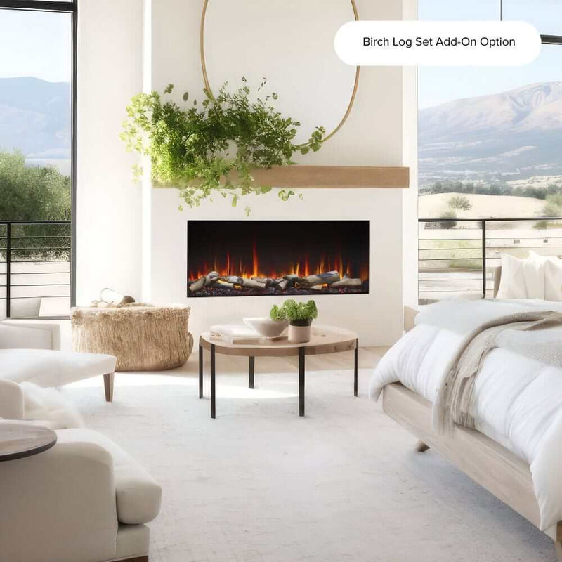 SimpliFire Triton 50 - Inch Multi - View Smart Electric Fireplace - Outside Town