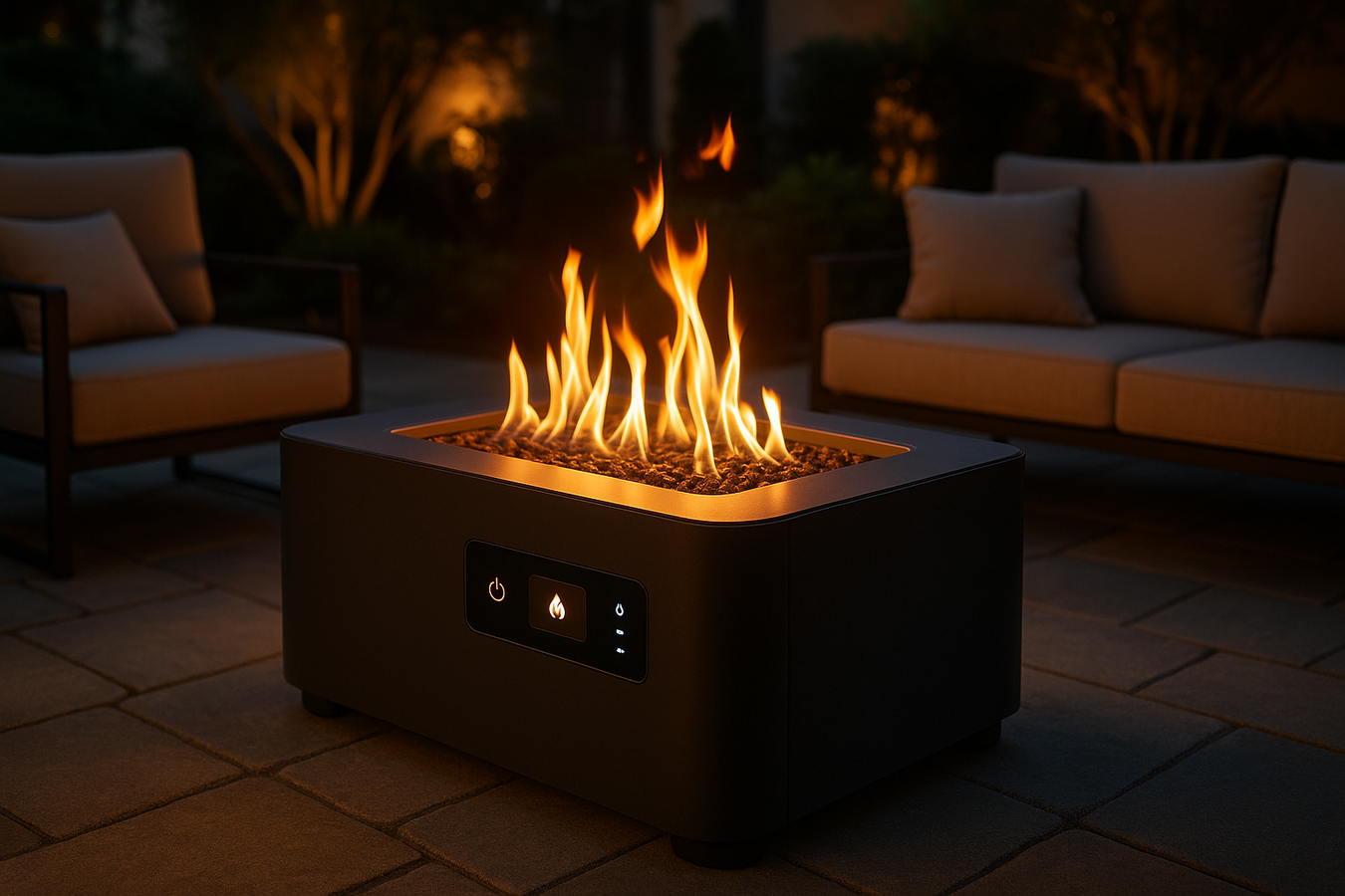 smart firepit outdoor